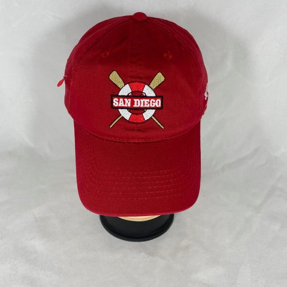 Solid Red Baseball Cap San Diego - Picture 2 of 10